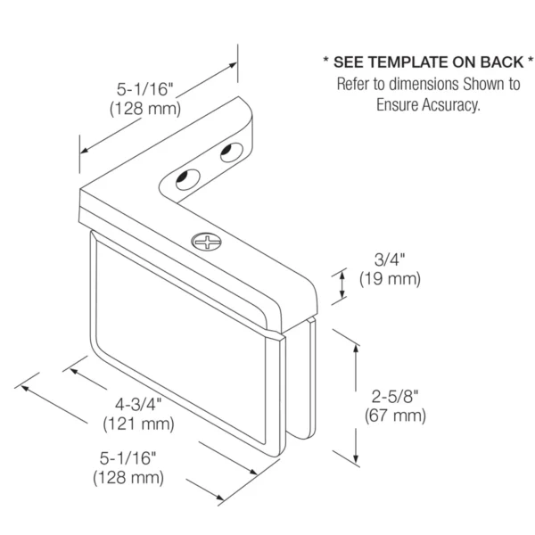 SRPR05L Senior Prma Beveled Left Wall Mounted Pivot Hinge - Image 7