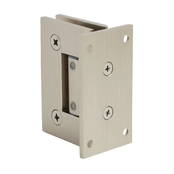 GE337 Standard Adjustable Square Corner Wall Mount Full Back Plate Shower Hinge
