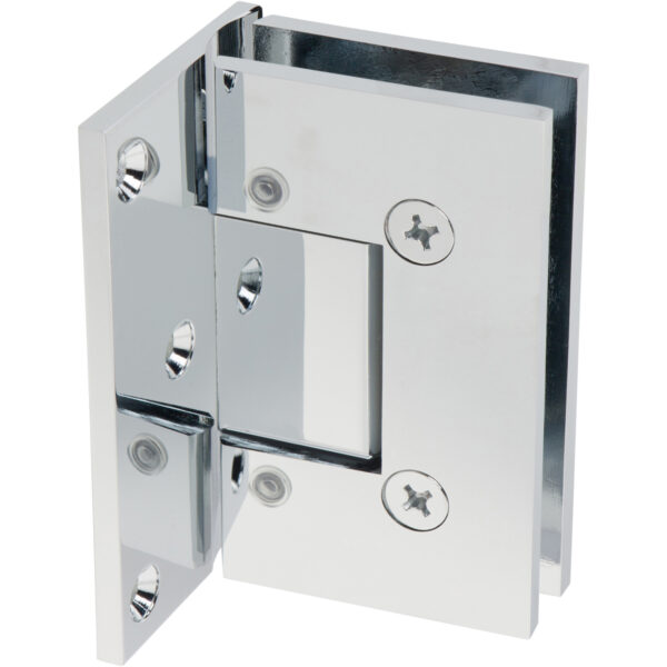 GE344 Standard Adjustable Square Corner Wall Mount Offset Back Plate Shower Hinge - Image 3