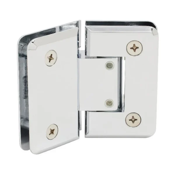 CO345 Adjustable Heavy Duty Beveled 135º Glass-to-Glass Shower Hinge - Image 2