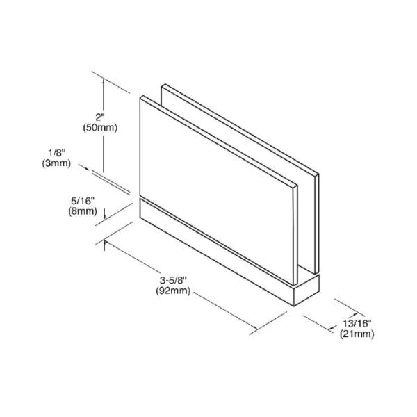 CA01 Standard Top or Bottom Mount Square Shower Door Pivot Hinge - Image 5