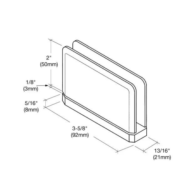 PR01  Standard Duty Beveled Top or Bottom Mount Pivot Shower Hinge - Image 7
