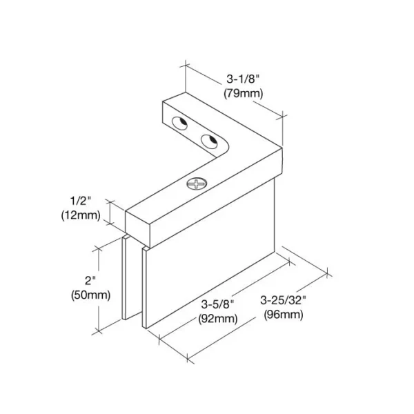 CA05R Standard Right Hand Offset Bracket Wall Mount Shower Pivot Hinge - Image 4