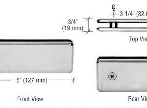 BCL180 Beveled 180º Glass-to-Glass Clamp Glass Clip Bracket