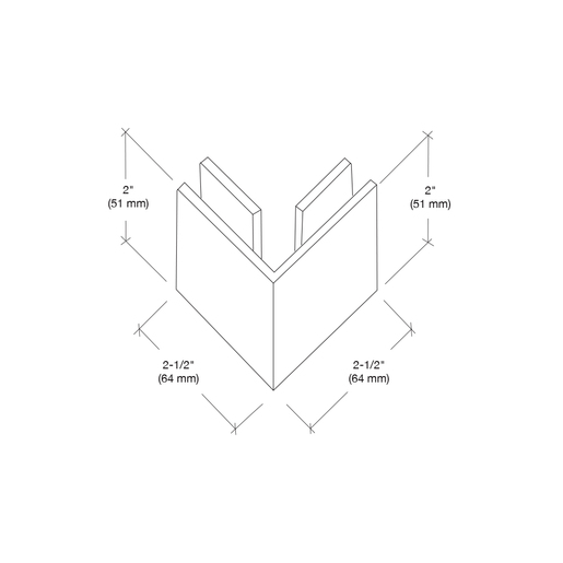 SCL90 Square 90 Degree Glass-to-Glass Clamp Glass Bracket - Image 6