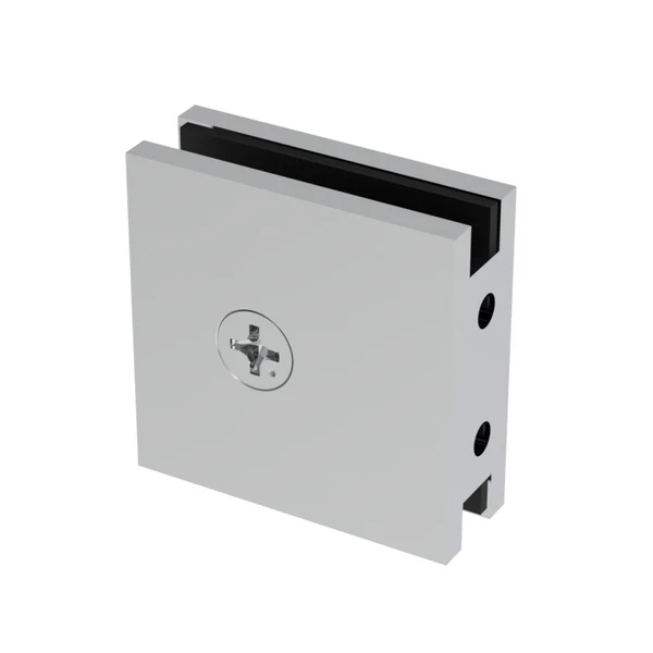 SCL1 Square Style Notch-in-Glass Fixed Panel U-Clamp Shower Bracket 2 holes