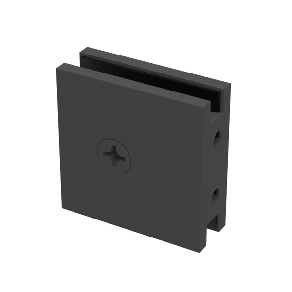 SCL1 Square Style Notch-in-Glass Fixed Panel U-Clamp Shower Bracket 2 holes - Image 3