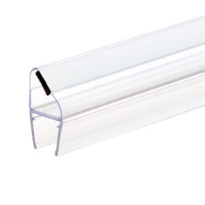 SMA/SMB  Magnetic Shower Door Seal - 90 Deg Door Swing for Glass-to-Glass Fits 3/8" to 1/2" Glass
