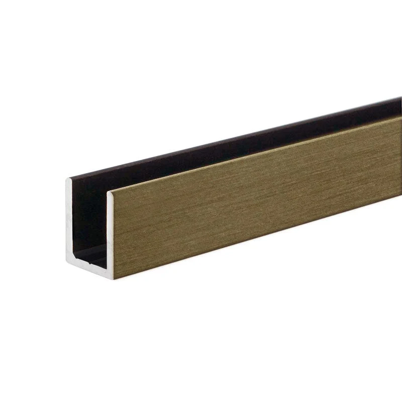 SDUC38 3/8" 1/4" 1/2" Fixed Panel Shower Door Deep U-Channel - Image 4